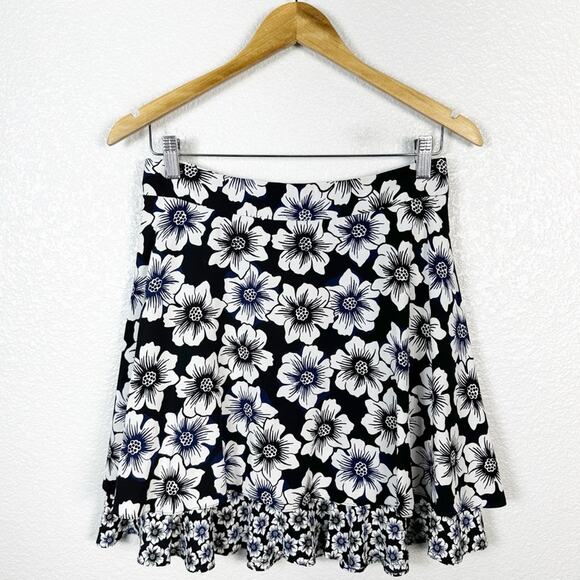 Kate Spade Womens Hollyhock Double Layered Silk Blend Floral Mini Skirt Size 6 - Picture 1 of 9